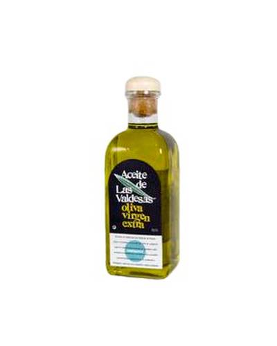 Une bouteille en verre de 0,5 litre d'huile d'olive extra vierge