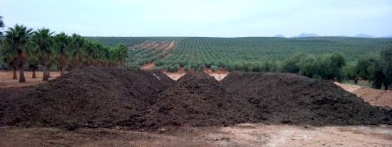 komposteringsproces af olivenpressemassen