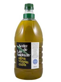 Eine 2-Liter-Flasche natives Olivenöl extra