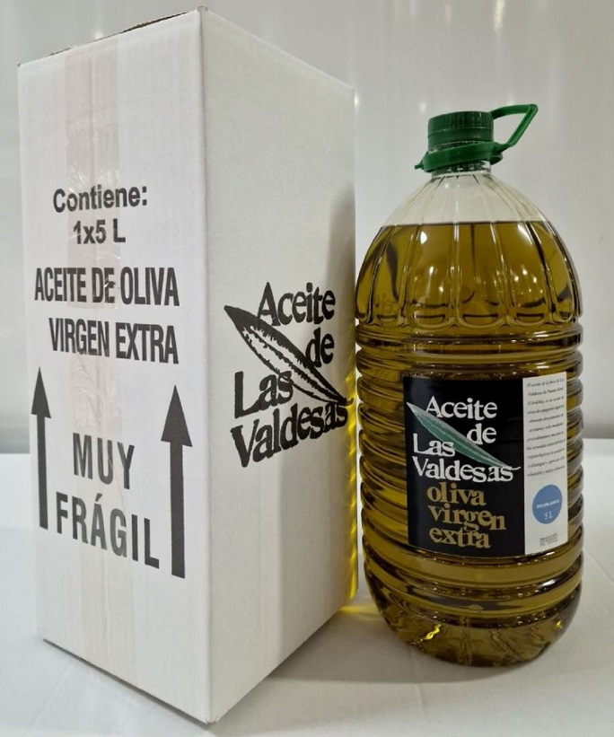 Caja con 1 garrafa de 5 litros de aceite de oliva virgen extra