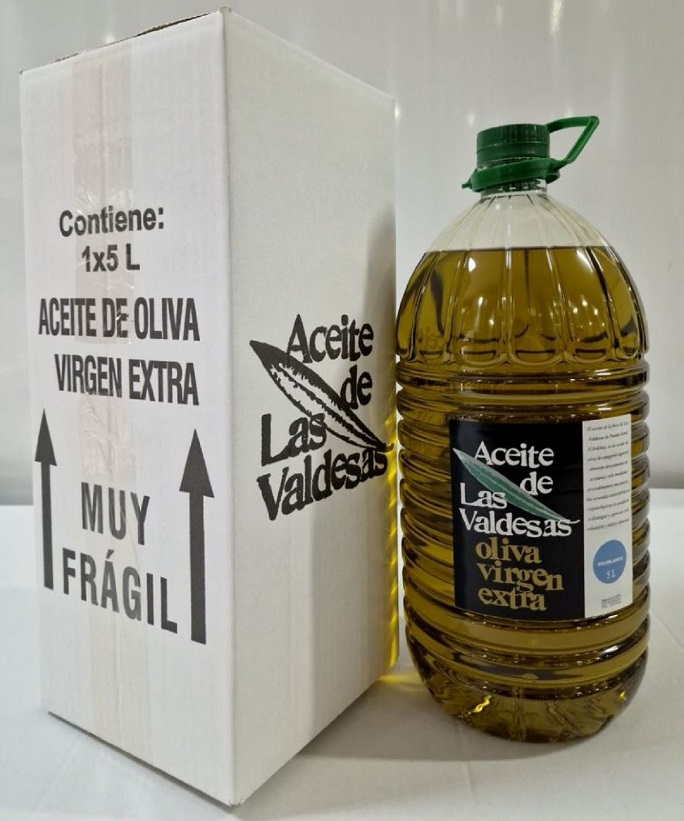Caja de 1 garrafa de 5 litros de aceite de oliva virgen extra Caja con 1 garrafa de 5 litros de aceite de oliva virgen extra