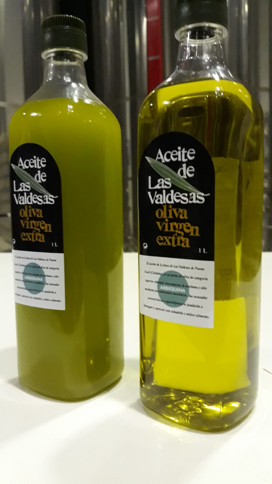Aceites de oliva filtrados y sin filtrar Aceites de oliva filtrado y sin filtrar