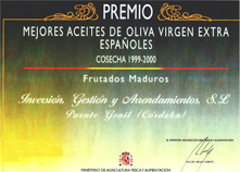 Título Mejor Aceite de Oliva de España